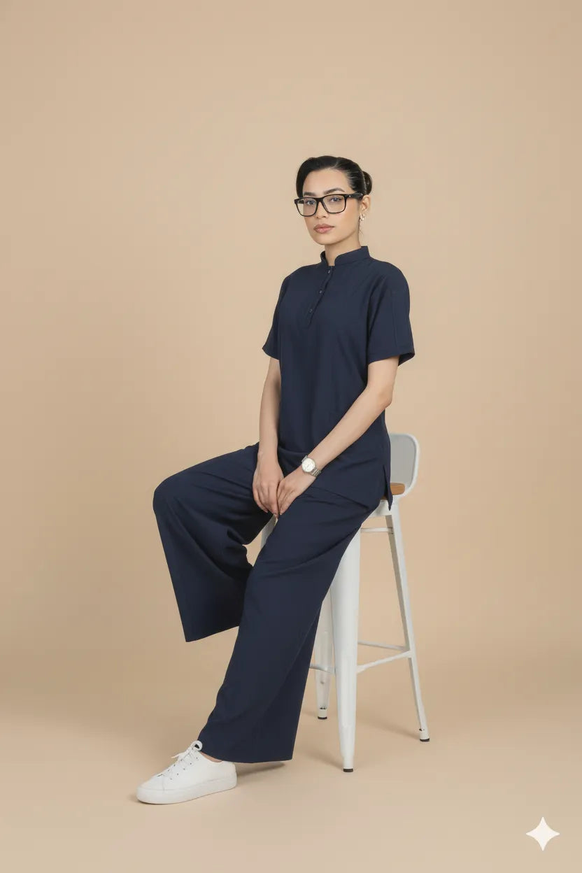 Medora Luxe Scrubs – Navy Grace