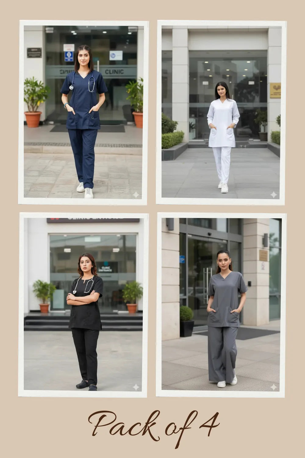 Pack of 4 – Comfort Line Scrubs