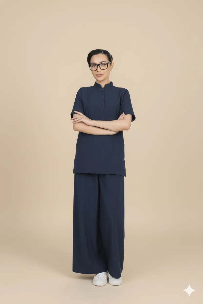 Medora Luxe Scrubs – Navy Grace