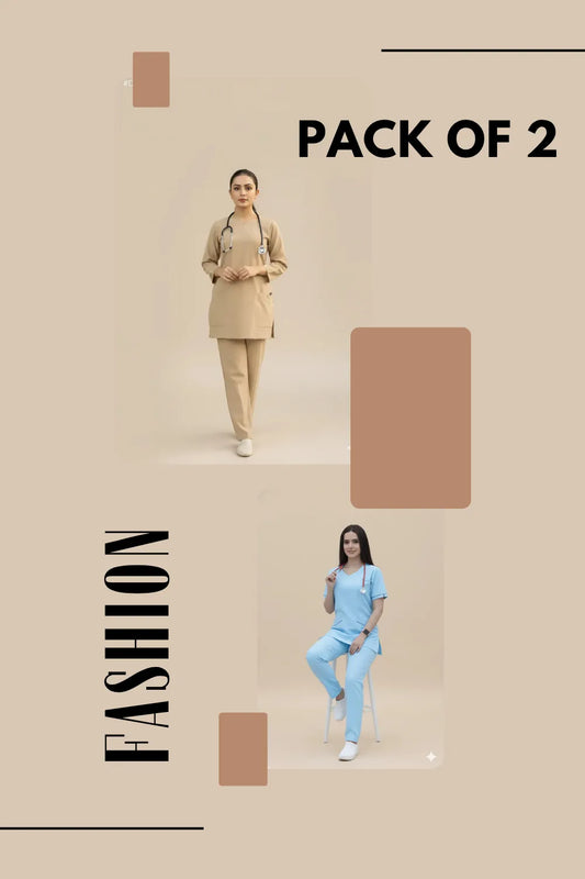 Pack of 2 – SkyBeige Scrub