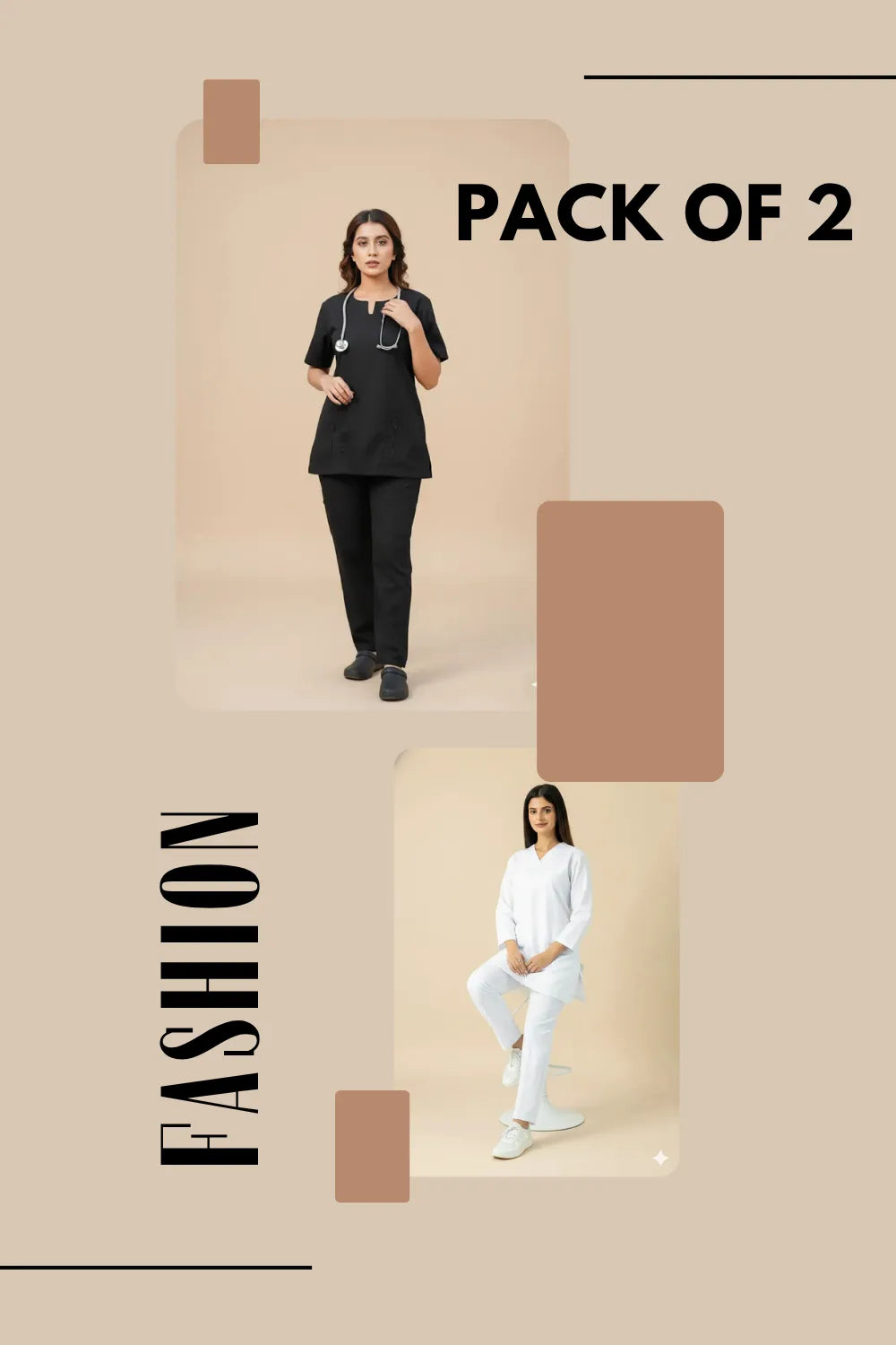 Pack of 2 – Classic Contrast Scrub