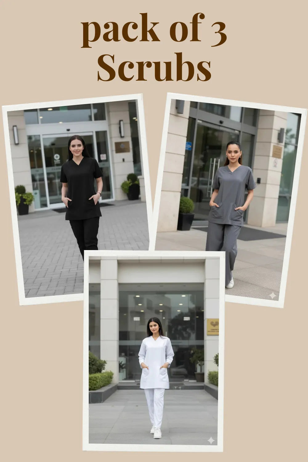 Pack of 3 – EssentialCare Scrubs